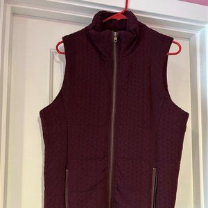 Lemon Tart textured warm burgundy vest